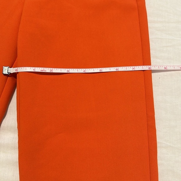 NWOT RARE Zara Bright Orange Straight Leg Pants Size XS - Picture 7 of 11